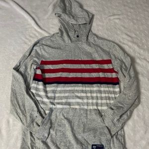 Gap Kids gray with one blue stripe Youth L (10/12) long sleeve shirt